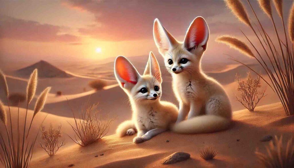 Fennec Foxes AI Image 